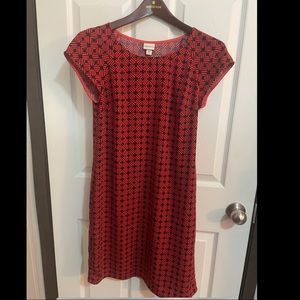 Red and Black Patterned Dress